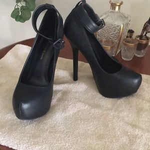 Black platform heels
